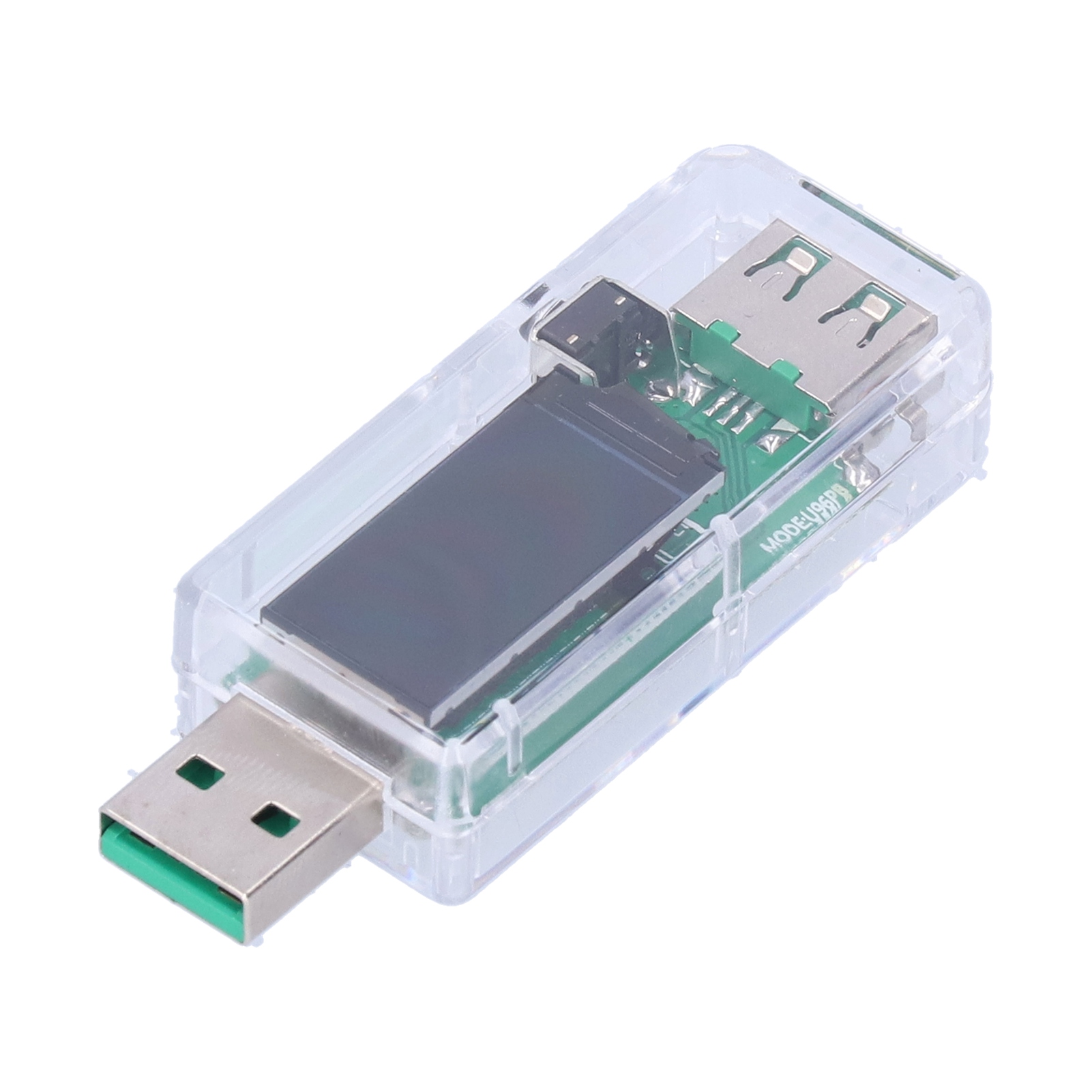 Digitaler Usb-tester Mit Lcd-bildschirm, Voltmeter Und Lastdetektor Für Android, Transparentes Display