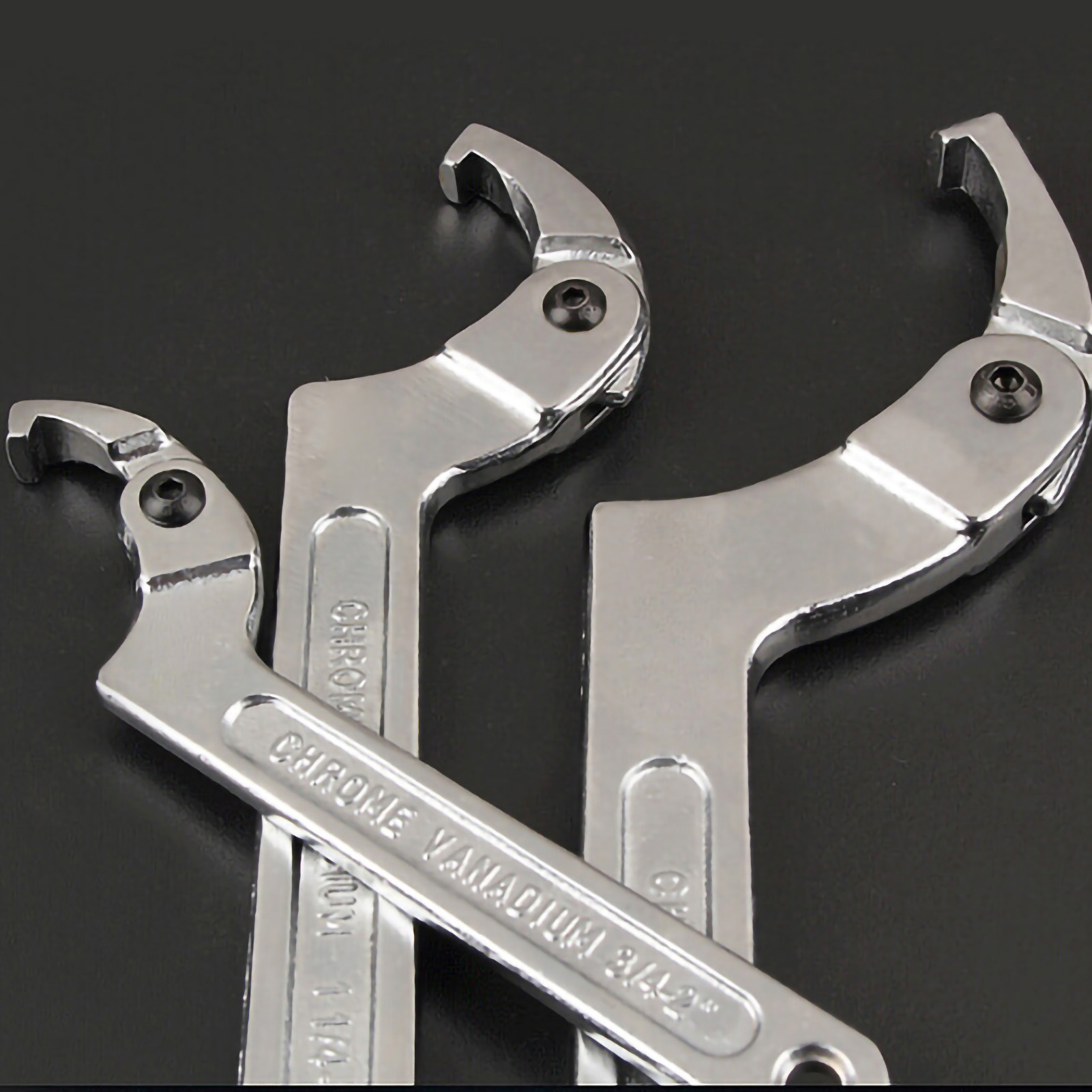 Verstellbarer Multifunktions-c-hakenschlüssel, Beweglicher Kopfschlüssel Für Manuelle Reparaturen, 4 1/2-6 7/10 Zoll (115-170 Mm) Vierkantantrieb