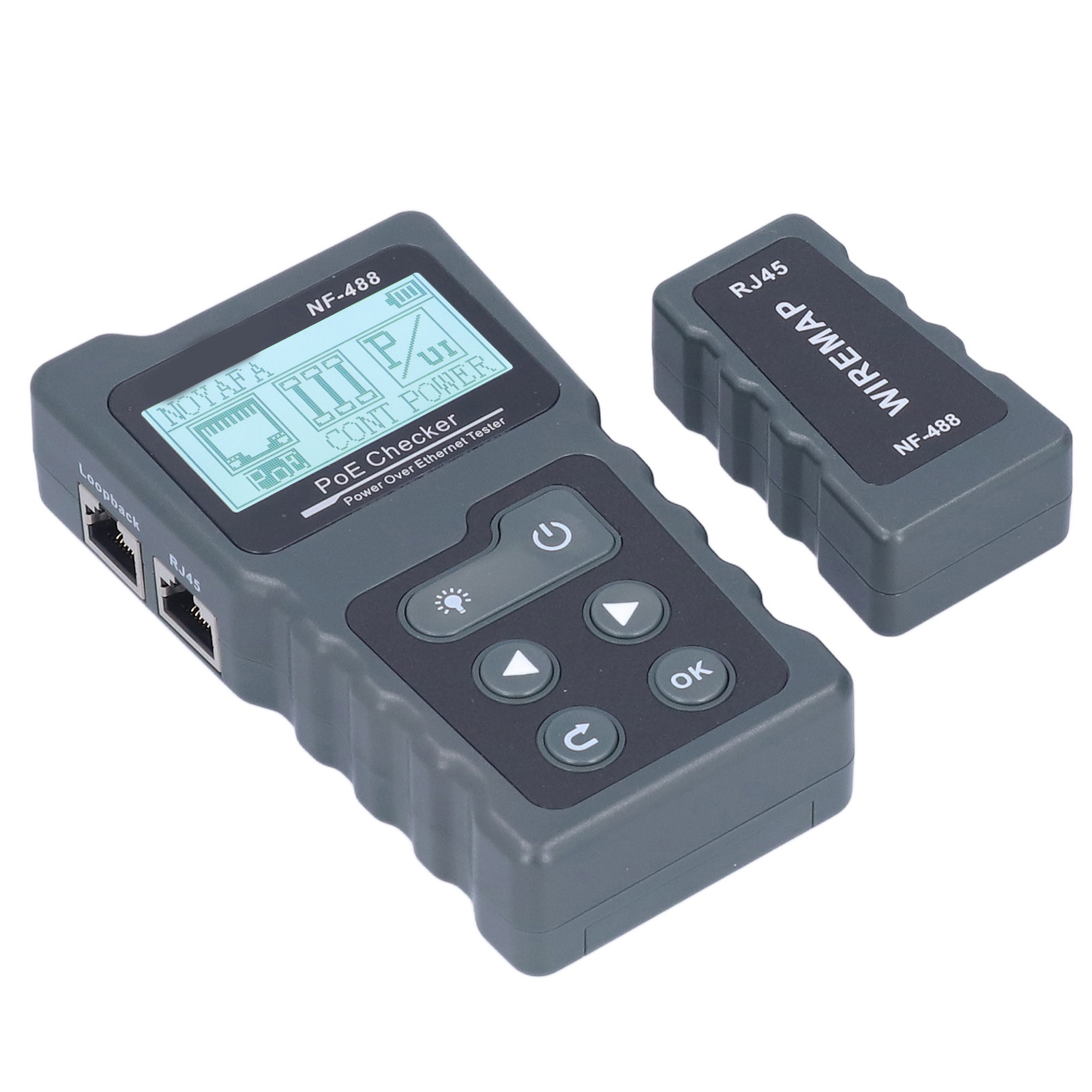 Nf-488 Lcd-poe-tester Mit Ethernet, Automatischer Ip-kameraerkennung, Kabelprüfung Und Netzwerkdiagnosegerät