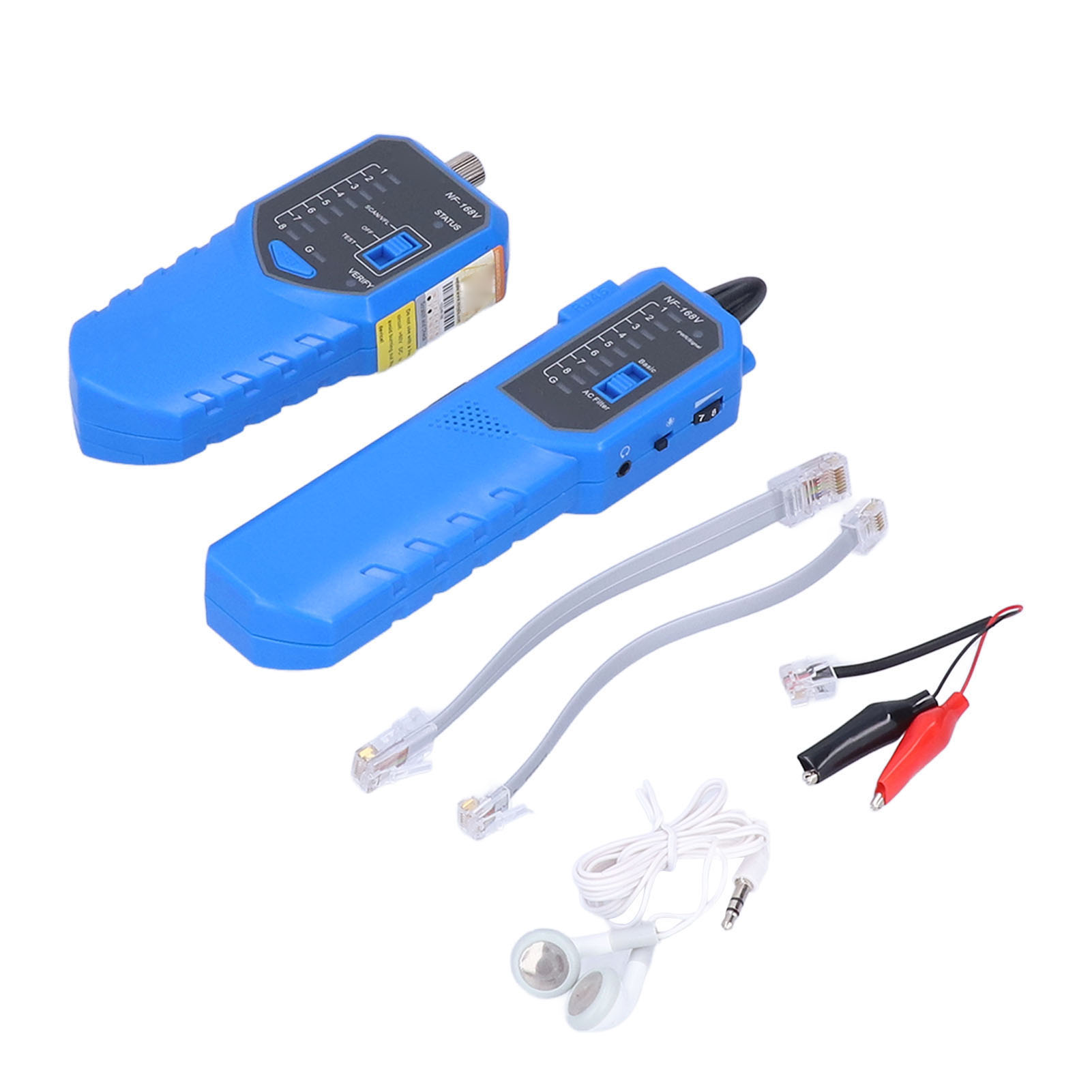 Nf-168v Netzwerkkabeltester, Cat5 Cat6 Ethernet Poe-drahtdetektor, 650nm Rotes Licht, Anti-interferenz, Rj45-kabelverfolgung.