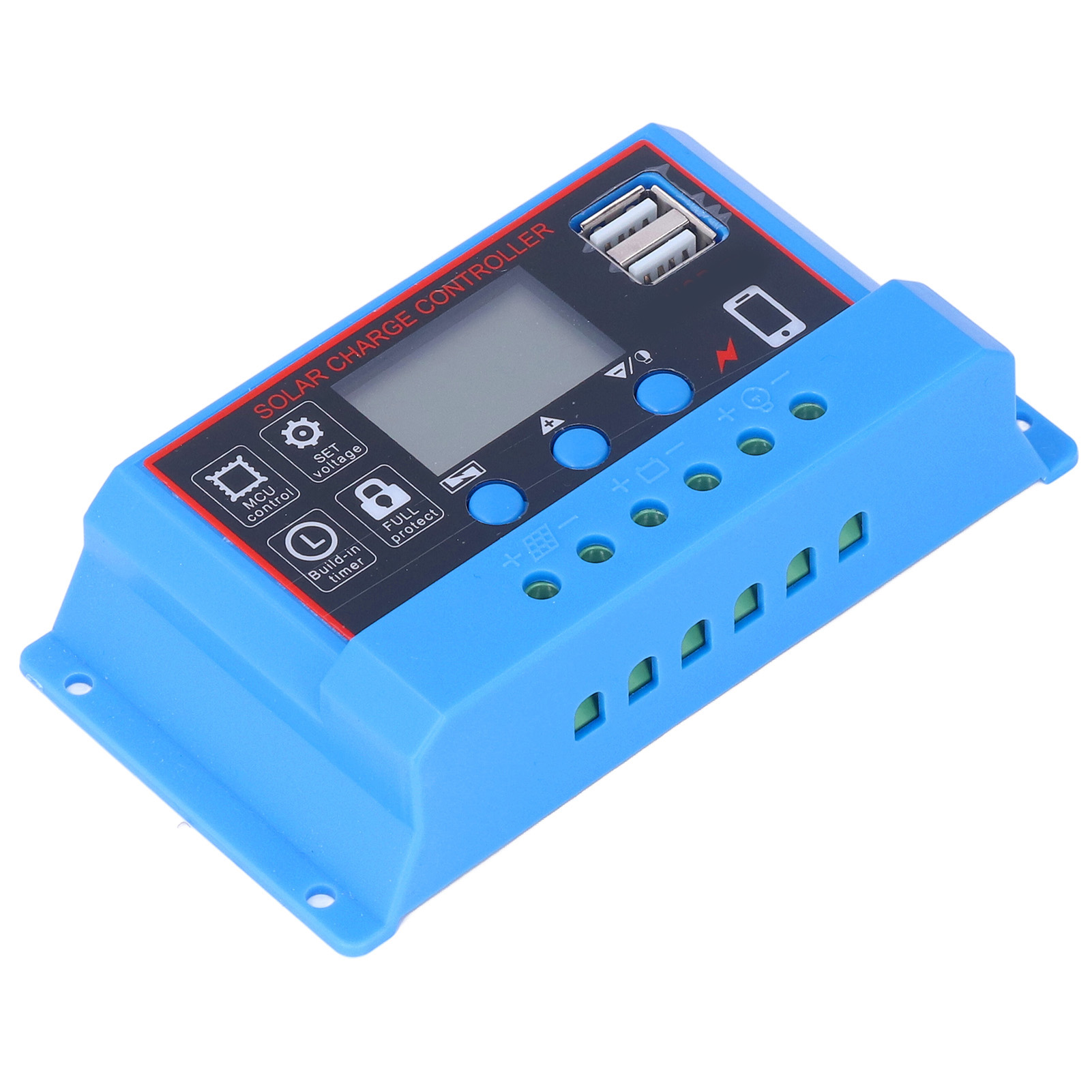 10a 12v/24v Pwm Solarladeregler Mit Lcd-bildschirm, Photovoltaik-regler Für Solarmodule, Ladespannungsregler.