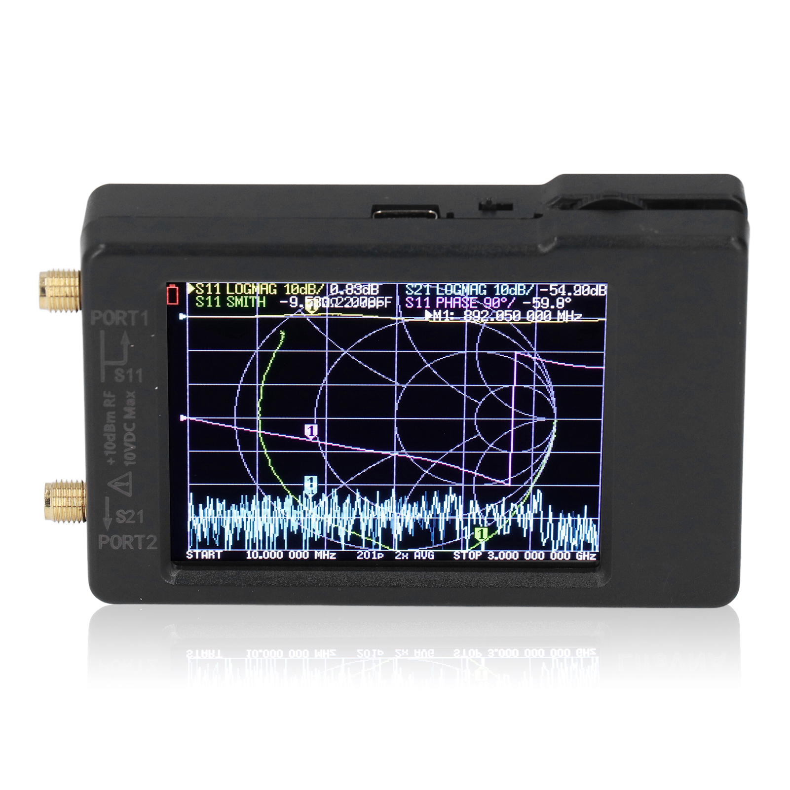 Vektornetzwerkanalysator (50 Khz–6,3 Ghz), 2,8-zoll-bildschirm, Hf-, Vhf- Und Uhf-antennentester, Professionelles Messgerät