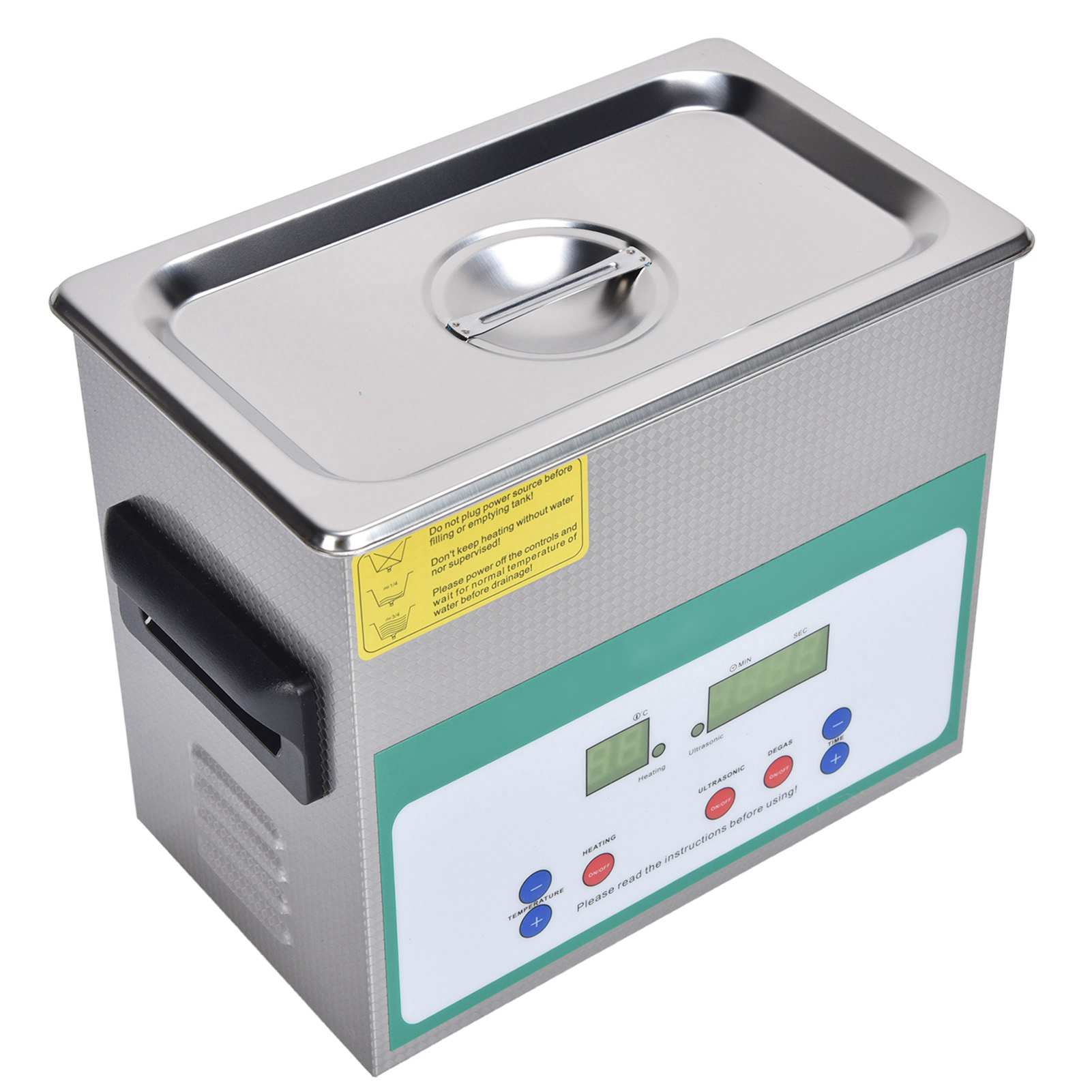 3,2-liter-ultraschallreiniger (120 W) Mit Digitaltimer Für Schmuck, Brillen Und Kontaktlinsen – Eu-stecker 200–240 V, 50 Hz