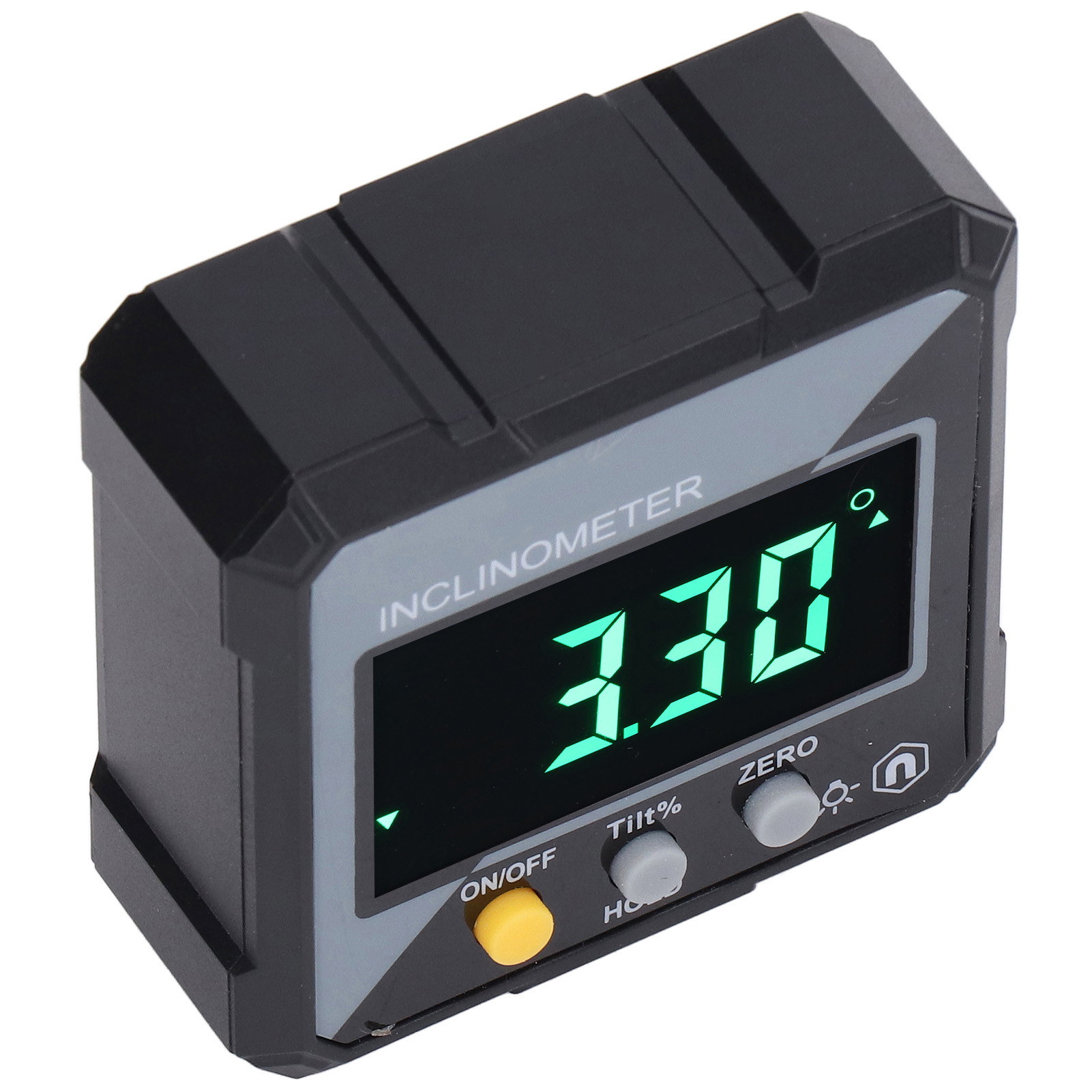 Digitale Magnetwasserwaage Mit 0,1° Genauigkeit. Elektronischer Neigungsmesser Mit 4x90°-winkelmesser Für Professionelle Winkelmessungen.