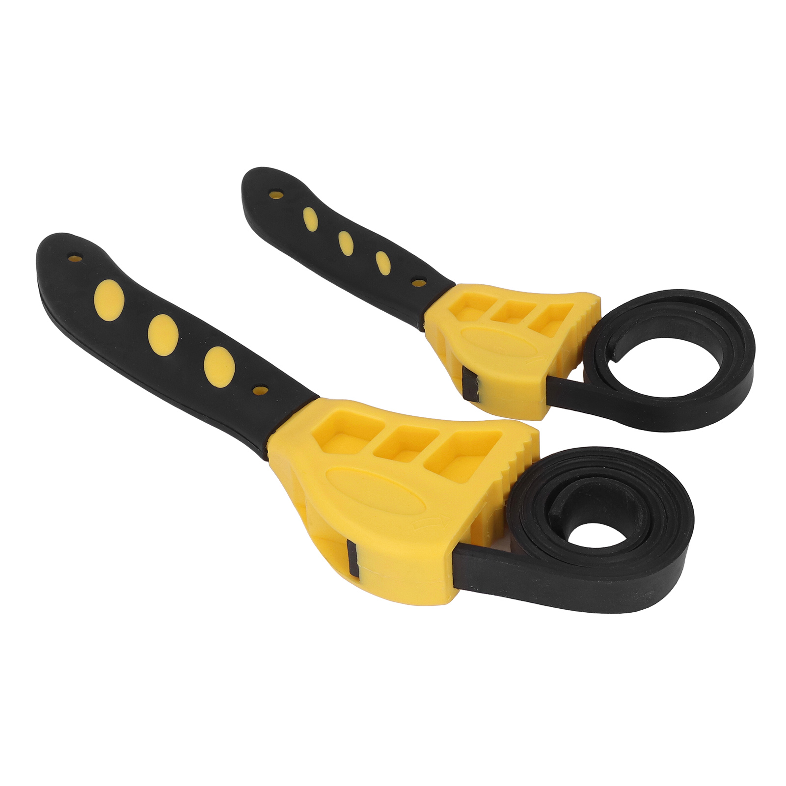 2-teiliger Mehrzweck-gurtschlüssel, Verstellbar, 6 Zoll Und 8 Zoll, Gelb, Kfz-wartungswerkzeug Mit Robustem Gummiband.