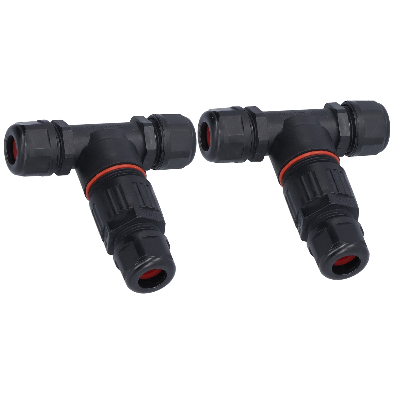Wasserdichte 3-wege-t-verteilerdose, 2-teiliger Kabelverbinder Für Außenstrahler, 3 Eingänge, 3 Ausgänge, Ip65.