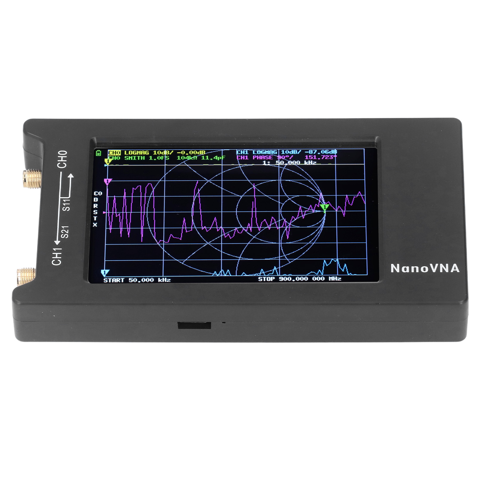 4-zoll-lcd-vektornetzwerkanalysator, Hf-antennentester Usb 50 Khz–1,5 Ghz, Mit Eingebautem Akku