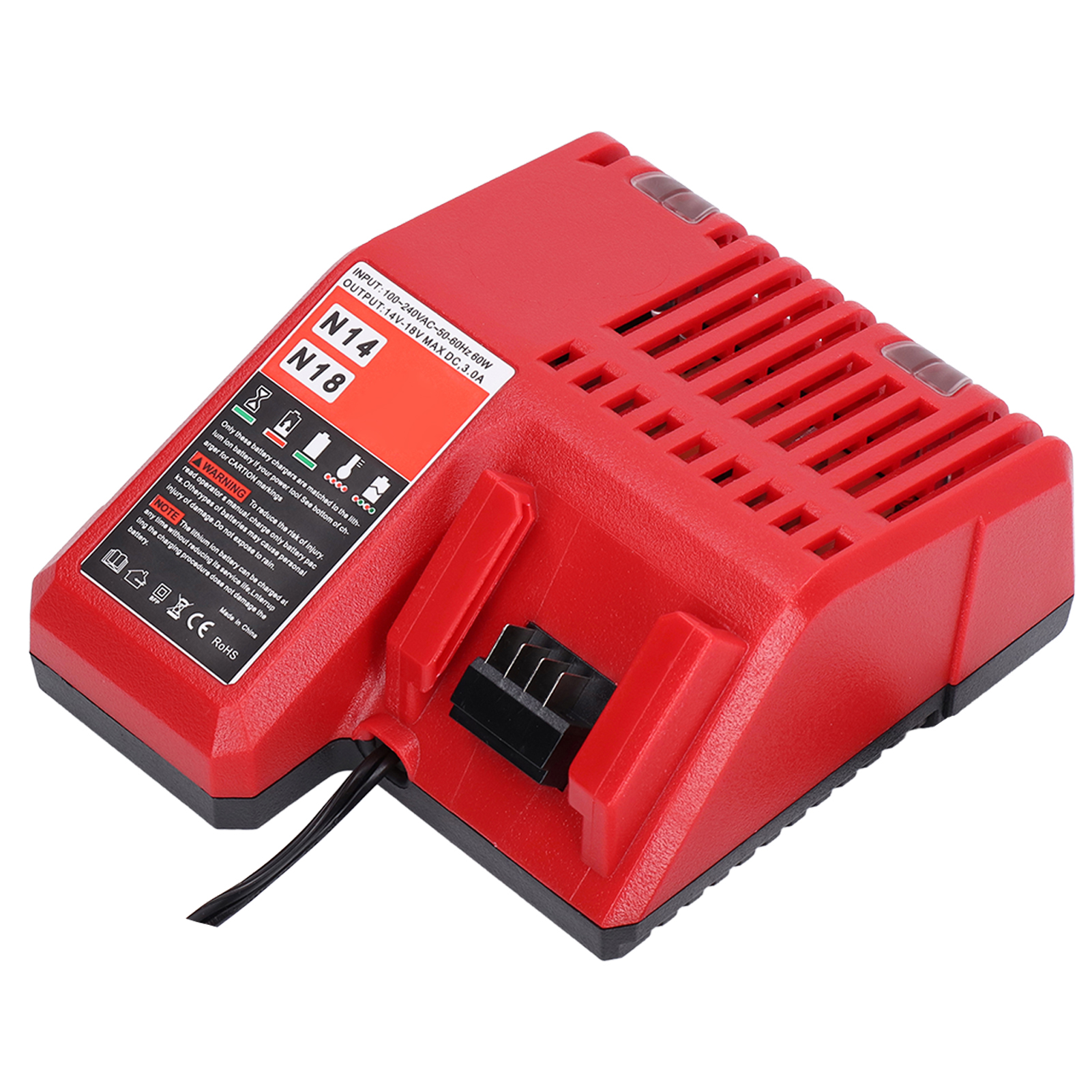 100–240-v-lithium-akkuladegerät, Wartung Und Laden Für Milwaukee M14 M18eu, Eu-stecker