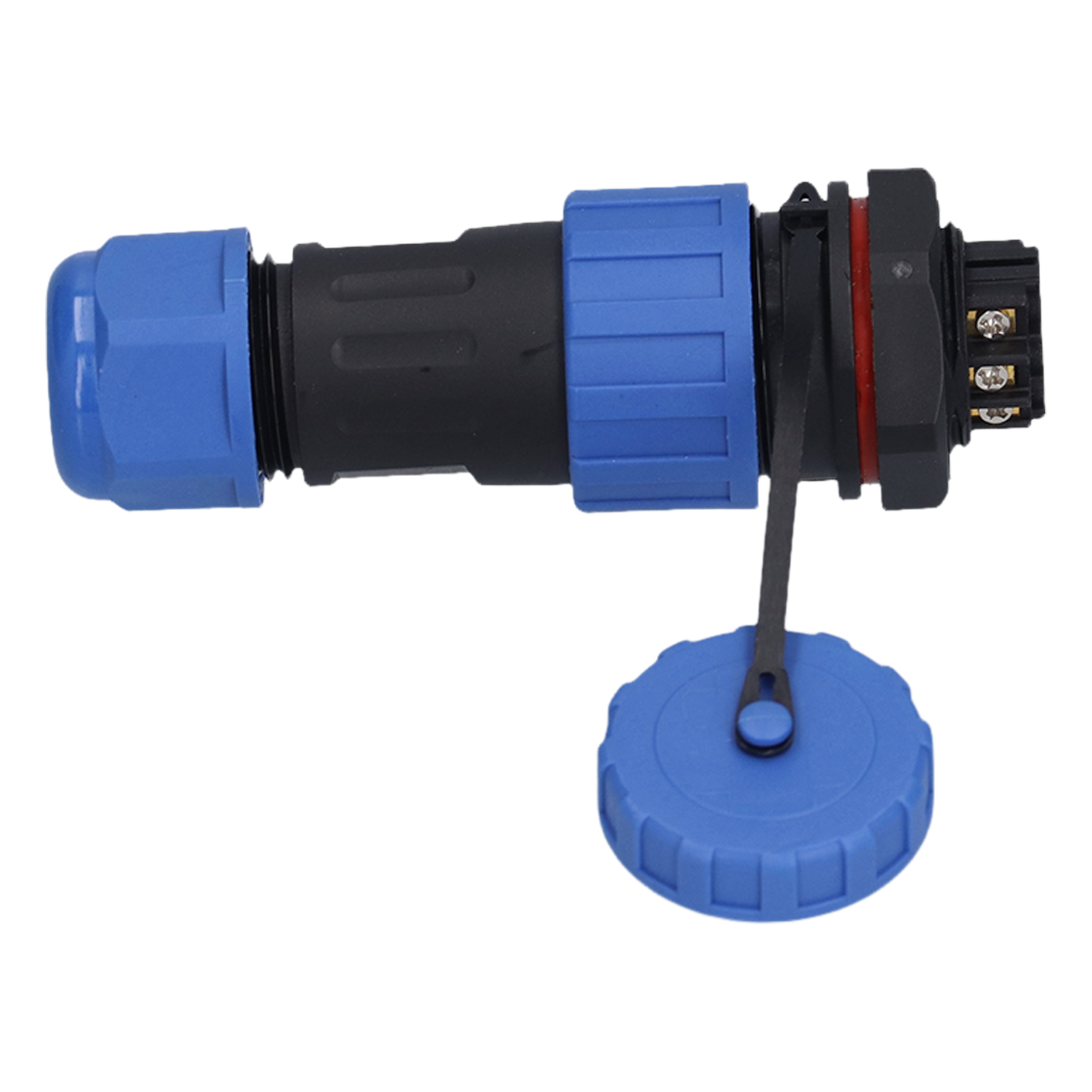 Ip68 Wasserdichter Steckverbinder Lp206 5a 250v Lötfreier Flugzeugstecker (männlich/weiblich), Rückseitige Mutter, 6-poliger Stecker