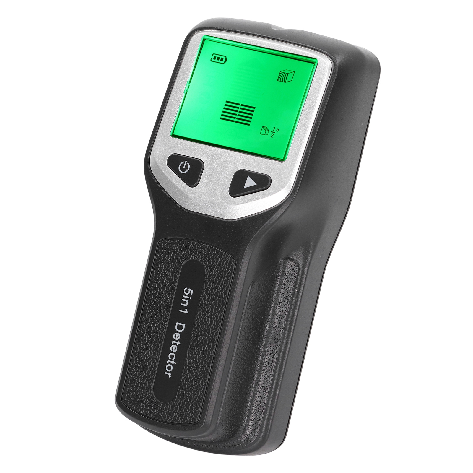 5-in-1 Wandständerdetektor, Massivstoffscanner Mit Hd-lcd-bildschirm, Erkennt Holz, Netzkabel, Metalle, Mitte Und Rand, Silber