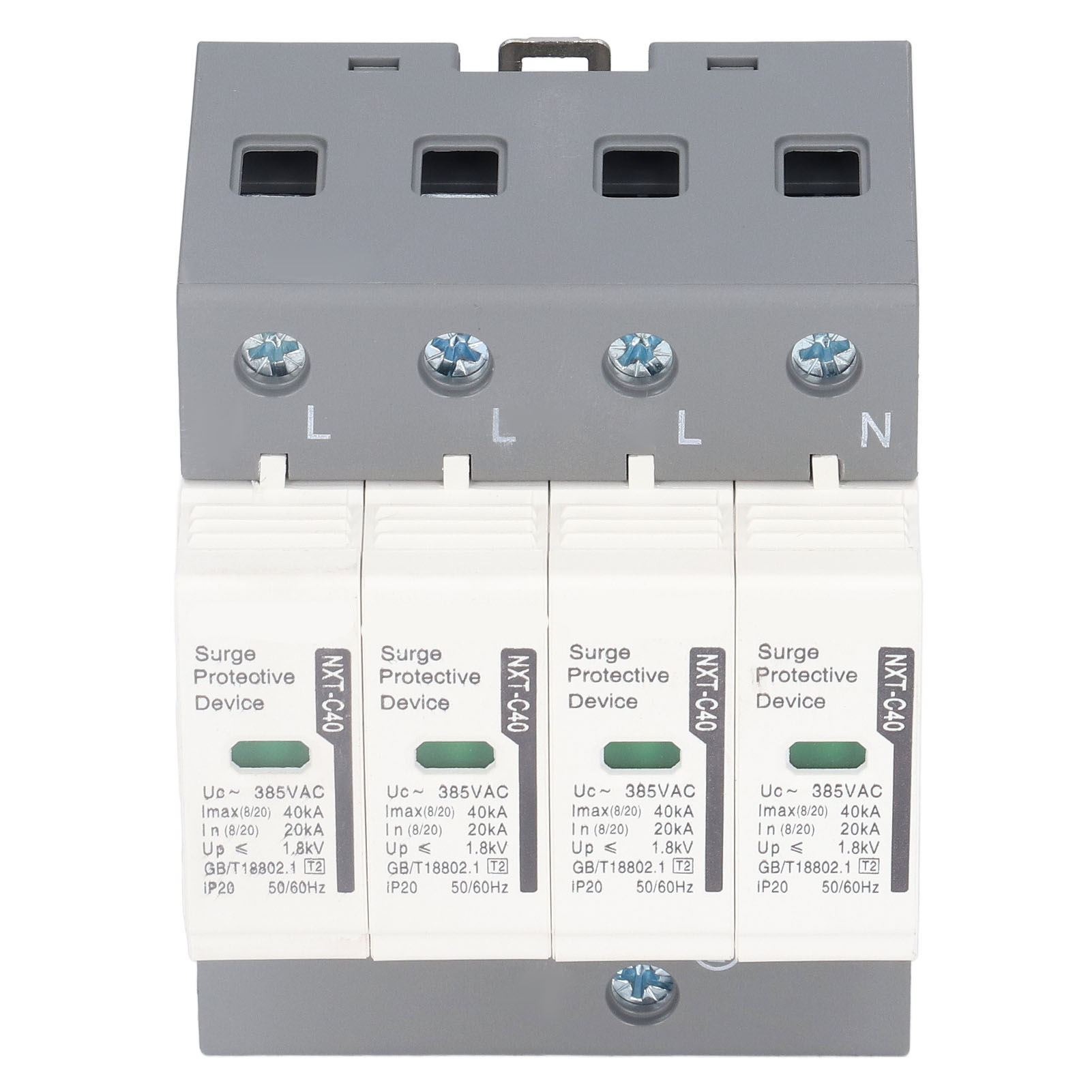 4p 40ka 230/400v Ntxc40 Überspannungsableiter – Überspannungsschutz, Modularer Überspannungsableiter, Industrieller Blitzableiter, Spannungsspitzenschutzgerät, 4-polig, 40ka.