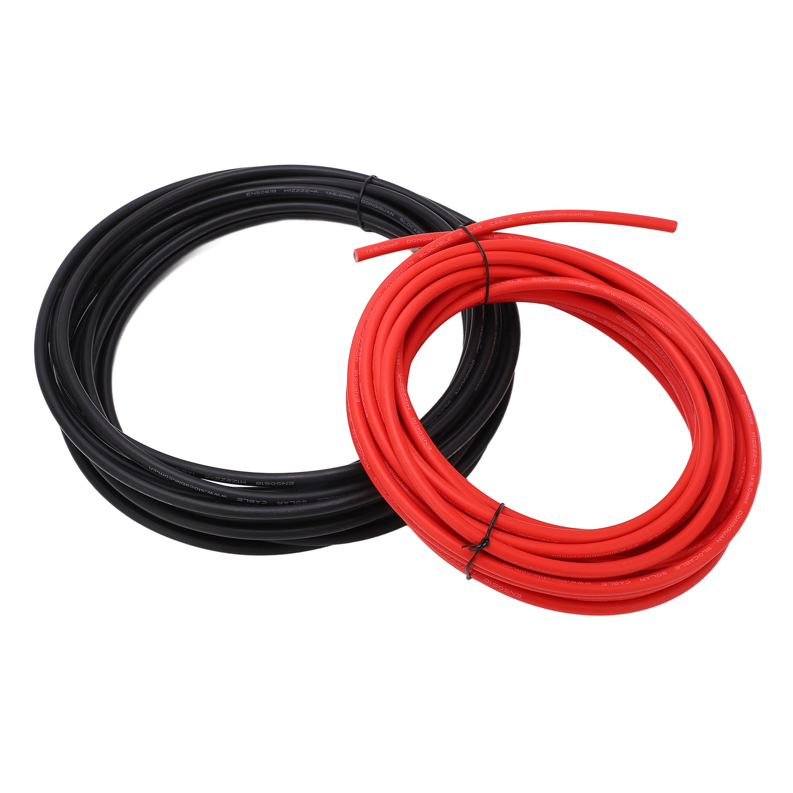 10 Mm² Solarkabel, 50 M (2 X 25 M), Xlpe-mantel, Verzinntes Kupfer, Doppelt Isoliert, Hitzebeständig, Pv-draht, 164 Fuß, 2er-pack
