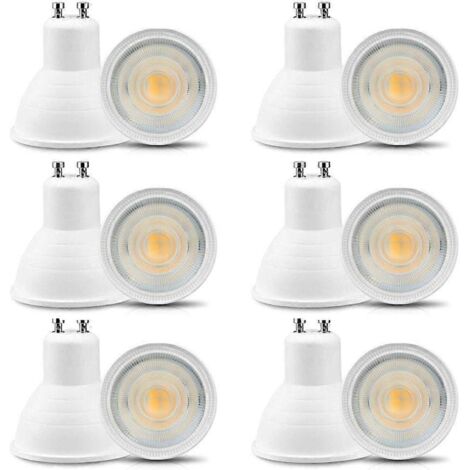 12er-pack Gu10 6w Led-lampen, 220–240 V, Warmweiß (3000 K), 600 Lm, Ersetzt 50–60w Halogenlampen, Nicht Dimmbar, Fokussierter Lichtstrahl, 30° Abstrahlwinkel [ener