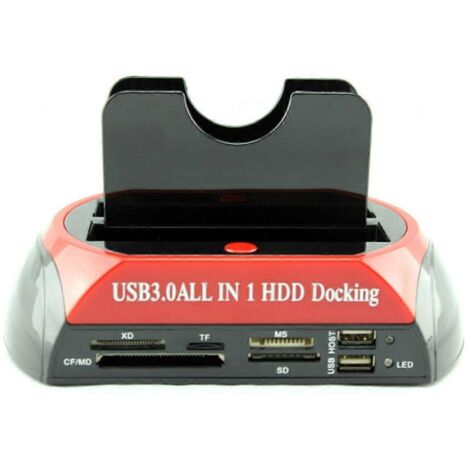 Dockingstation Mit Zwei Einschüben Für Festplatten, Usb 3.0, Sata, Ide, Europäische 2,5- Und 3,5-zoll-anschlüsse (abgebildet)