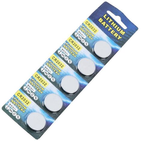 Cr2032 3v Lithium Button Cell Battery - Pack Of 5 For Tuners And Electronic Devices