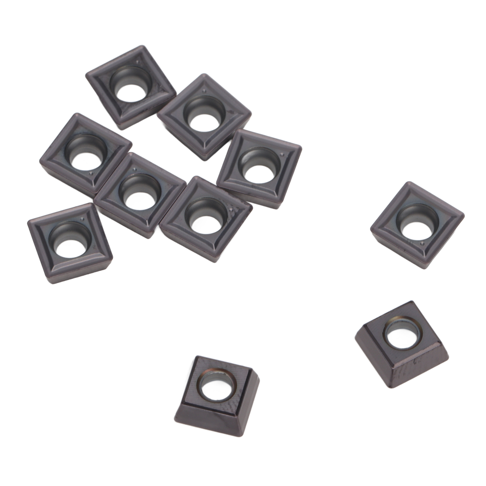 Schachtel Mit 10 Spmg060204-dg Beschichteten Hartmetall-wendeschneidplatten Für Cnc-fräsen Und -drehen, Indexierbare Schneidwerkzeuge, Präzision Und Langlebigkeit.