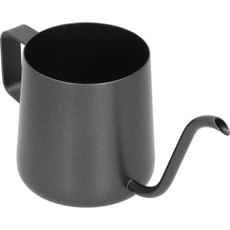 250 Ml Kaffeekanne Aus Schwarzem Edelstahl Mit Schwanenhals Und Aufhängegriff
