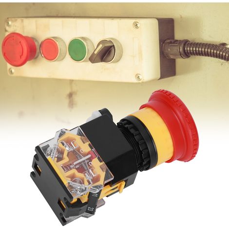 Set Mit 3 Not-aus-tastern, Industriezubehör Aus Technischem Kunststoff, 440 V, 10 A, 22 Mm