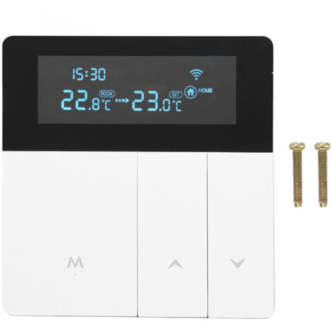 Intelligenter, Programmierbarer Farbthermostat (16a) Für Elektrische Heizungen, Geeignet Für Zuhause, Büro, Einkaufszentren Und Hotels, Wechselstrom 90–240 V, Weiß, Wlan-fähig