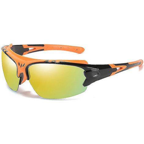 Schutzbrille, Polarisierte Sonnenbrille, U6 Uv- Und Aufprallschutz, Entspricht Dem Ansi Z87+ Standard, Orangefarbenes Hartschalenetui