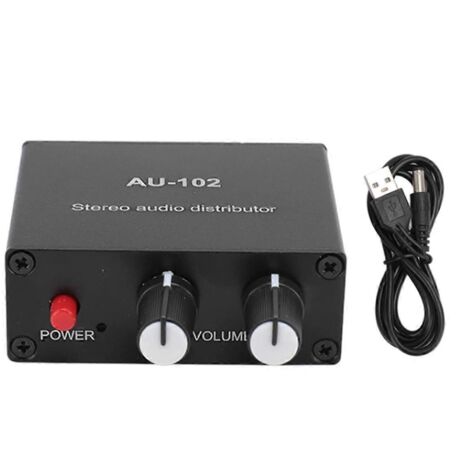 2-kanal-audioverstärker, 1 Eingang, 2 Ausgänge, 3,5-mm-klinkenbuchse