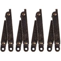 Drehbarer Klappdeckelhalter Für Möbelboxen, Bronzefarben, 4er-set