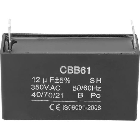 Kondensator Cbb61 Für Benzingeneratoren, Anlasser, Klimaanlagenmotoren, 350 V Ac, 12 Μf
