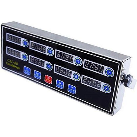 Professioneller Digitaler 8-kanal-küchentimer, Edelstahl, Europäischer Stecker