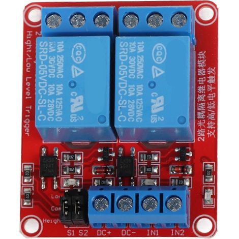 2-kanal-relaismodul Mit Optokoppler-isolation, High- Und Low-pegel-triggermodul (5v)