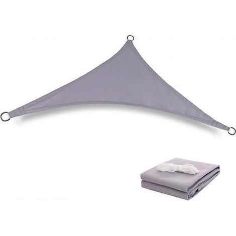 Dreieckiges Graues Sonnensegel 5x5x5m - Sonnenschutz Für Den Außenbereich, Z. B. Für Hof, Garten, Markise, Uv-schutz