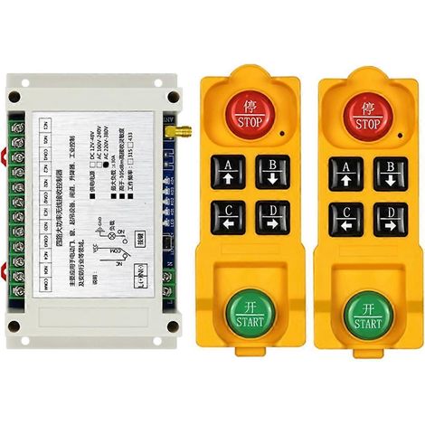4-kanal-funkfernbedienung, 12–48 V Dc, Funkempfänger Mit Großer Reichweite, Dual-fernbedienung, 433 Mhz