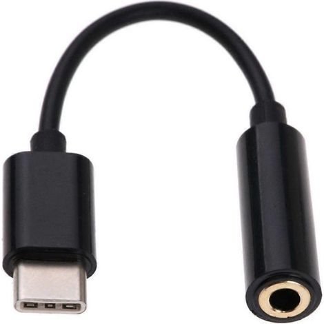 Schwarzer Usb-c-auf-3,5-mm-audioadapter Für Ein Verbessertes Hörerlebnis