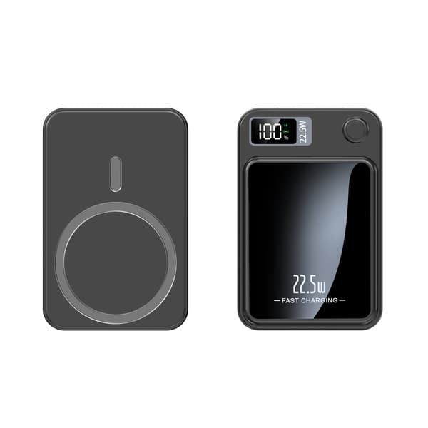 Magnetisches Tragbares Ladegerät, 20000 Mah, Schnellladefunktion, 22,5 W, Powerbank, Schwarz