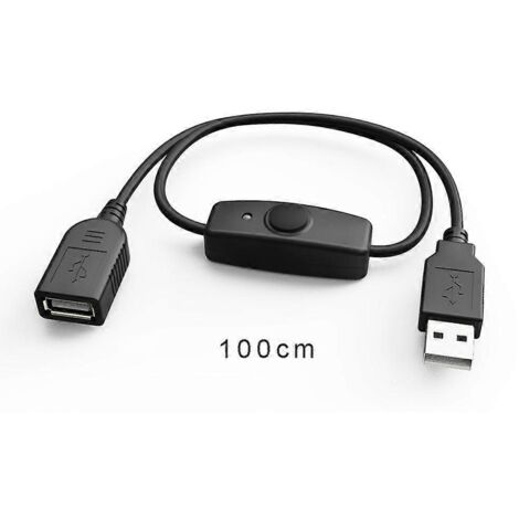 Usb-adapter-verlängerungskabel Mit Ein-/ausschalter – Verbesserte Strom- Und Datenübertragung – 100 Cm