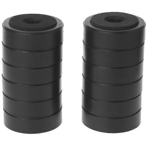 Set Mit 12 Lautsprecherfüßen Mit Spikes Und Stoßdämpfern – 48 Mm X 13 Mm – Schwarz