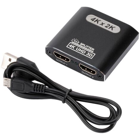 1x2 Hdmi-umschalter – 1 Eingang / 2 Ausgänge, 4k 30hz, Hdcp-kompatibel