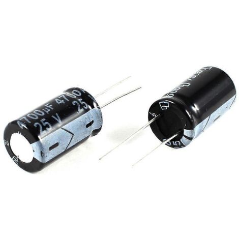 2 Stück 4700uf 25v 105c Radial-elektrolytkondensatoren Schwarz 26x16mm--