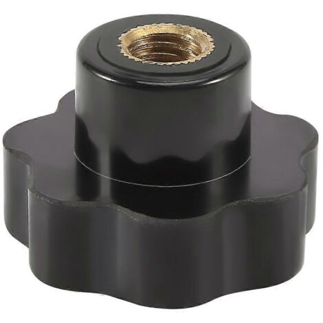 Schwarzer Kunststoff-sternkopf-klemmgriff, M10-gewinde, 10 Mm Durchmesser