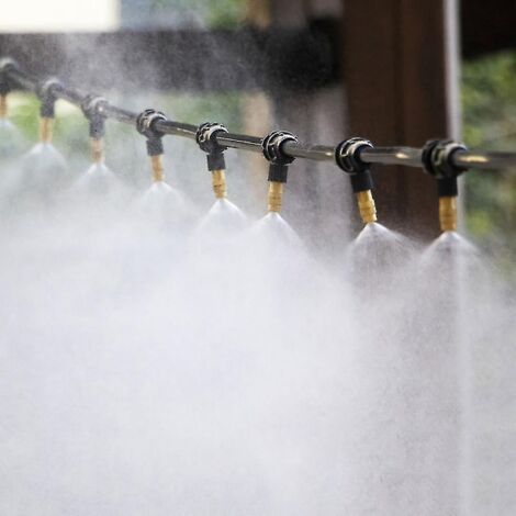 Automatisches 10-m-bewässerungsset, Mikrometrisches Sprühsystem Mit Kühlsystem, Zur Bewässerung Von Gärten, Landwirtschaftlichen Flächen Und Gewächshäusern, Sprühdüse Aus Messing