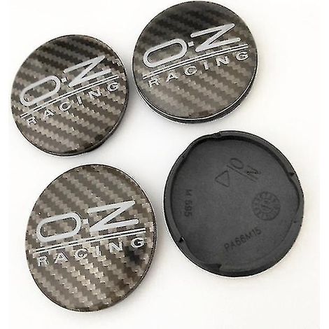 4 Radkappen Mit 62 Mm Durchmesser Für Oz Racing M595 Felgen Aus Oz-leichtmetall, Farbe: Carbon Black.