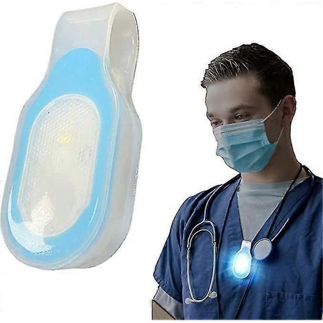 Tragbare Led-taschenlampe Mit Magnetischem Freisprechclip Für Wandern, Gassigehen, Joggen Und Medizinische Zwecke – Blau