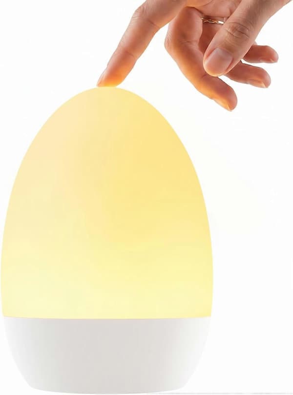 Eierförmige Lampe Fürs Kinderzimmer, Augenschonend, Wiederaufladbares Baby-nachtlicht Mit Touch-steuerung Und 17 Farbmodi, Dimmbares Nachtlicht Zum Füttern