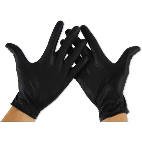 Einweg-nitrilhandschuhe – Größe S (100 Stück), Schwarze Latexfreie Handschuhe