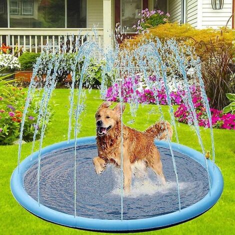 Großer Hundepool Mit Rutschfester Matte, Tragbares Und Robustes Gartenspielzeug – 150 Cm Durchmesser, 0,43 Mm Dick