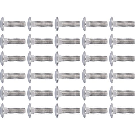 30 Rundkopf-vierkantschrauben Aus Edelstahl A2-70 Für Gehäuseschrauben, M10x35, Verwendet In Mechanischen Geräten.