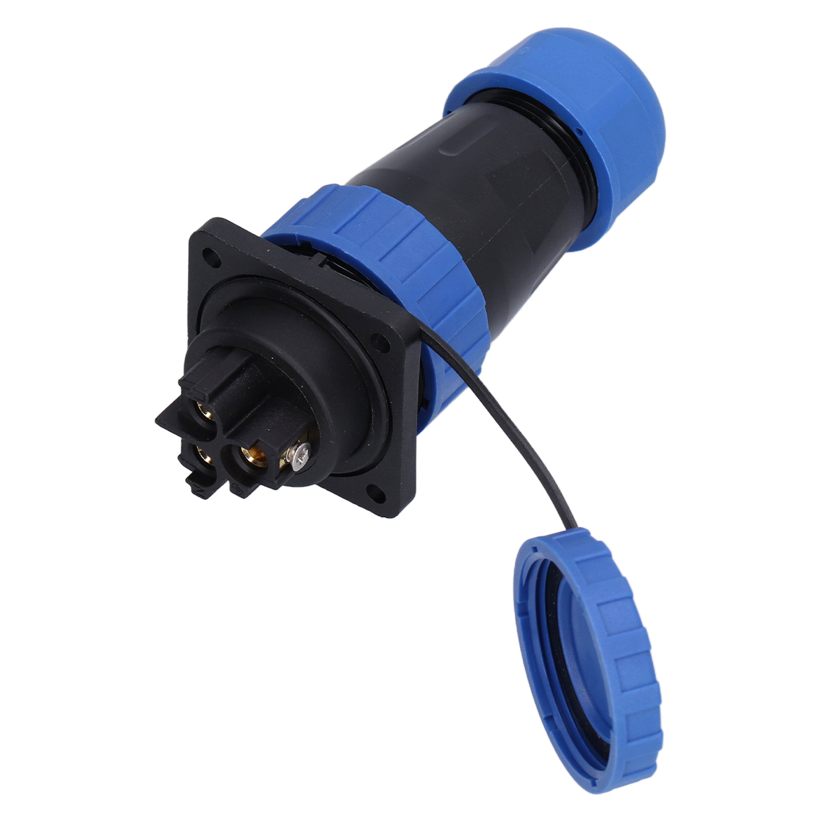 Wasserdichter, Quadratischer 4-poliger Ip68-luftfahrtstecker, 250 V, 45 A, Für Lp283-poliges Kabel
