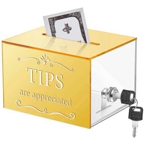 Trinkgeldglas Aus Acryl, Spendenbox, Geldaufbewahrungsbehälter