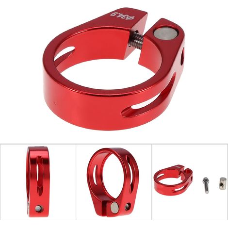 34,9 Mm Sattelklemme Aus Aluminiumlegierung Für Mountainbikes, Rotes Fahrradzubehör