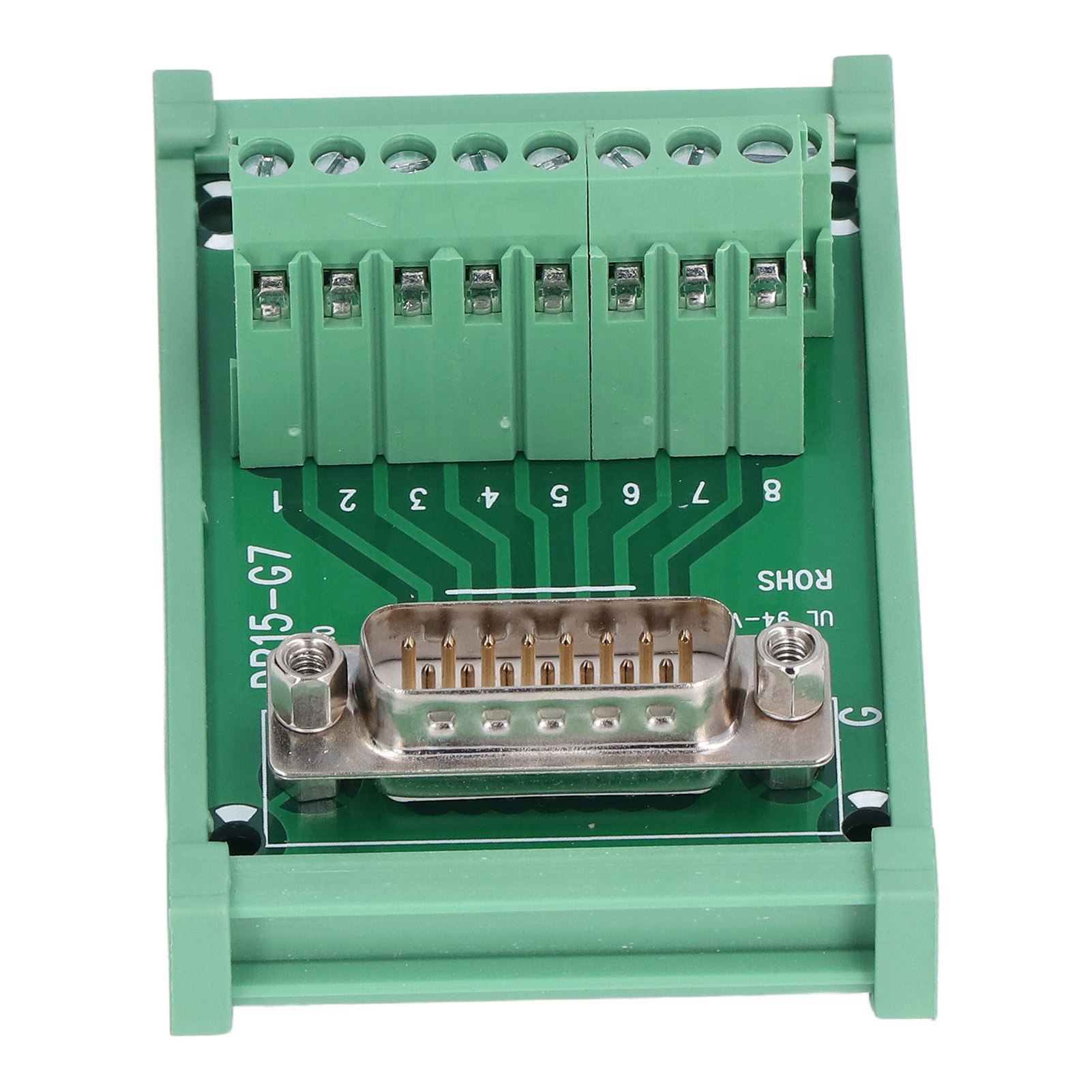 Db15-g7 Schnittstellenstecker, Lötanschlussklemme, Dc 60v Verteilermodul, Breakout-board, Schraubanschluss, 15 Pins, Für Industrielle Verdrahtung Und Prototyping.