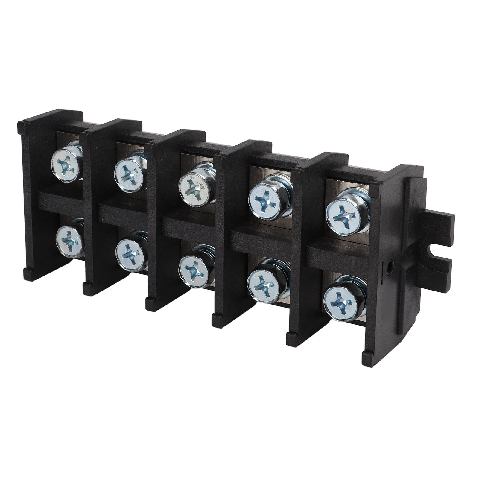 Satz Mit 5 Klemmenblöcken In Streifenanordnung, Äußerst Robust, Hervorragende Elektrische Leitfähigkeit, Schienenmontage, Einfache Schraubverbindung